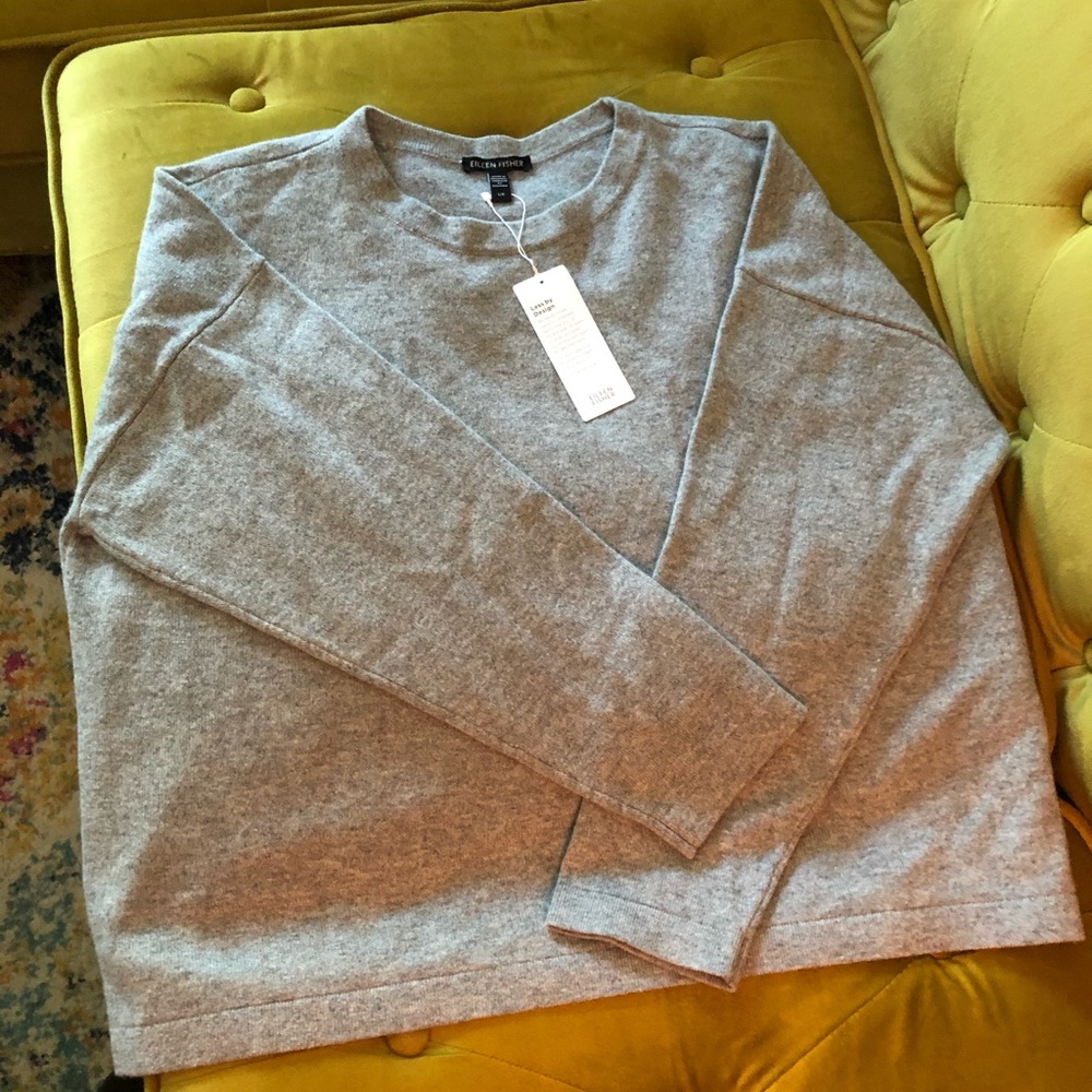 NEW Eileen Fisher 100% Cashmere Sweater L